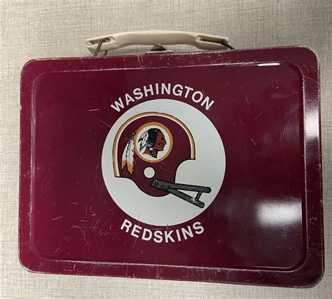 redskins metal lunch box|redskins lunch box for sale .